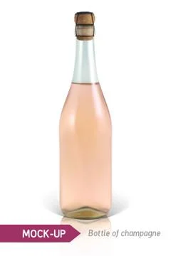 Bottle of champagne Stock Illustration