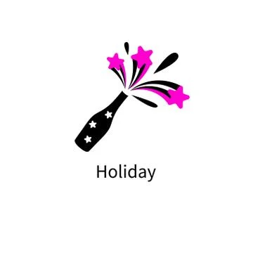 Bottle of champagne Stock Illustration