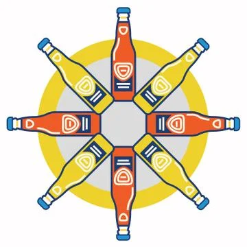 Bottle Of Champagne Stock Illustration