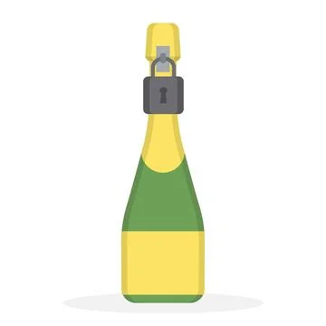 Bottle of champagne Stock Illustration