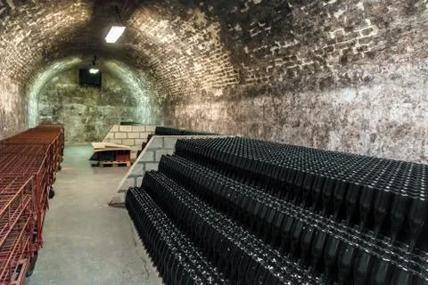 Bottle of champagne Stock Photos