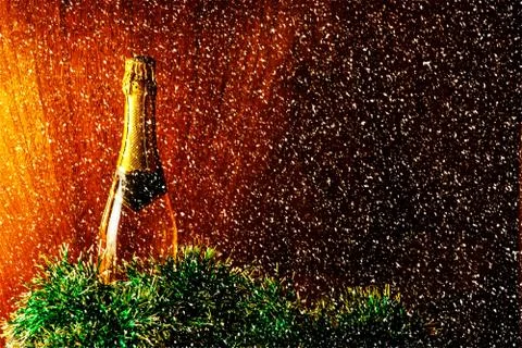 Bottle of champagne Stock Photos