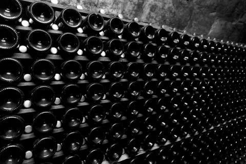 Bottle of champagne Stock Photos
