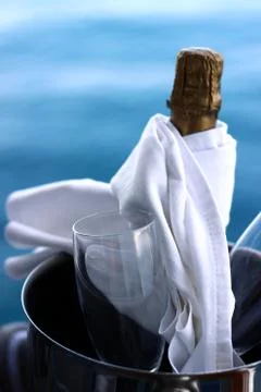 Bottle of champagne Stock Photos