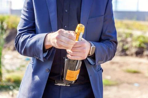 Bottle of Champagne Stock Photos