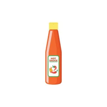 Bottle chilli sauce icon vector illustration design template Stock Illustration