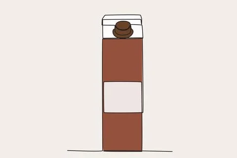 A bottle of chocolate drink Stock Illustration