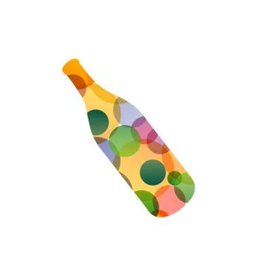 Bottle with circles Stock Illustration