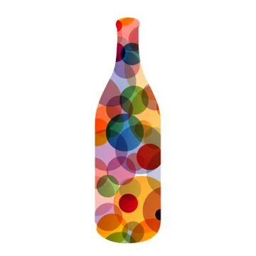 Bottle with circles Stock Illustration