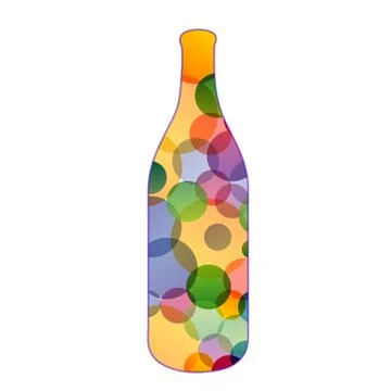 Bottle with circles Stock Illustration