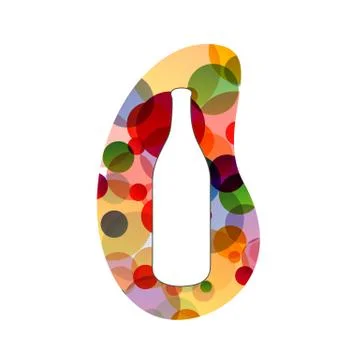 Bottle with circles Stock Illustration