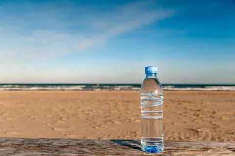 Bottle of clean drinking water Stock Photos