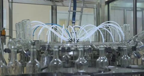 Bottle Cleaning Machine Stock Footage 205483479