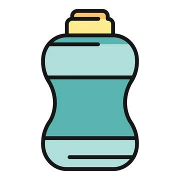 Bottle of cleaning product liquid detergent icon Stock Illustration