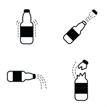 Bottle With Cola Icon Stock Illustration