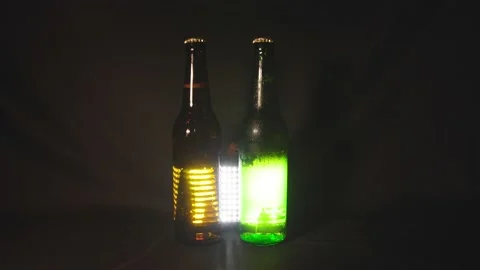 Bottle of cold beer Stock Footage 130875908