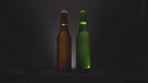 Bottle of cold beer Stock Footage 130875939