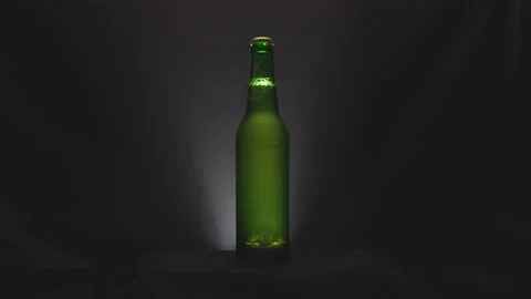 Bottle of cold beer Stock Footage 130875952