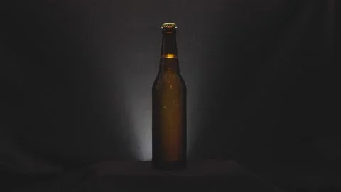 Bottle of cold beer Stock Footage 130875975