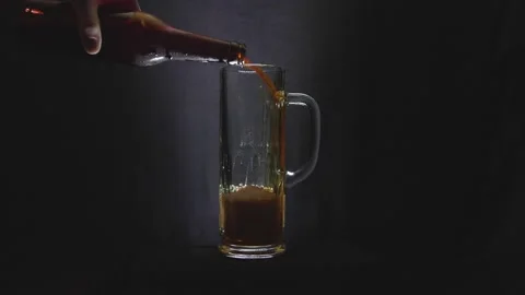 Bottle of cold beer Stock Footage 130875985