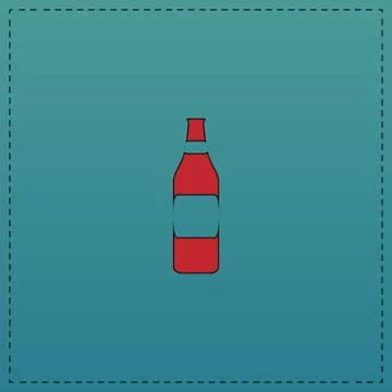Bottle computer symbol Stock Illustration