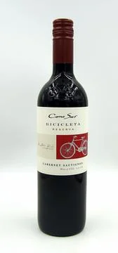Bottle of Cono Sur Bicicleta Reserva Pinot Noir Stock Photos