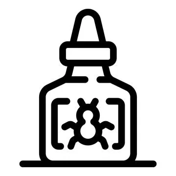 Bottle containing bug showing software testing concept Illustrazione stock