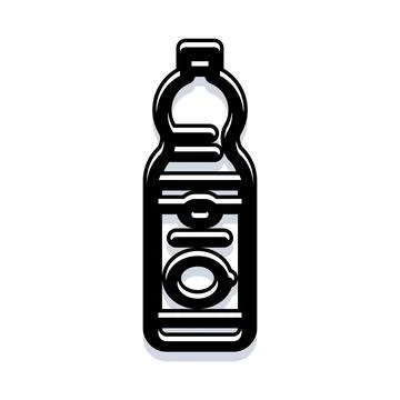 Bottle of cooking oil flat line art design Stock Illustration