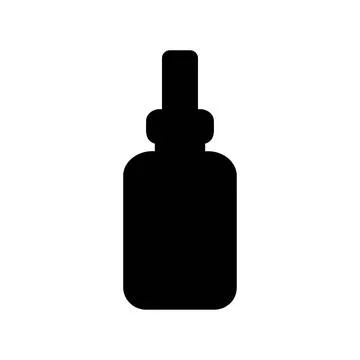 Bottle cosmetics silhouette vector isolated icon Stock Illustration