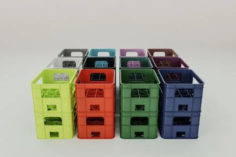 Bottle crates Stock Illustration