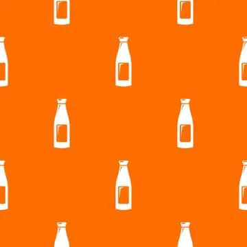 Bottle cream pattern orange Stock Illustration