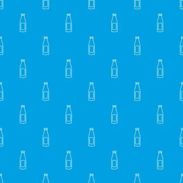 Bottle cream pattern seamless blue Illustrazione stock
