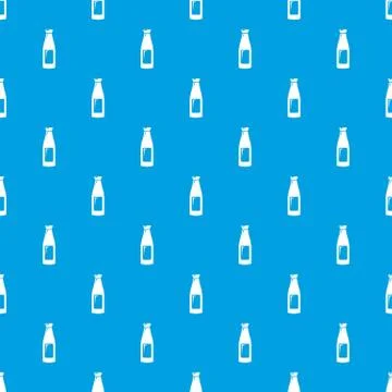 Bottle cream pattern seamless blue Stock Illustration