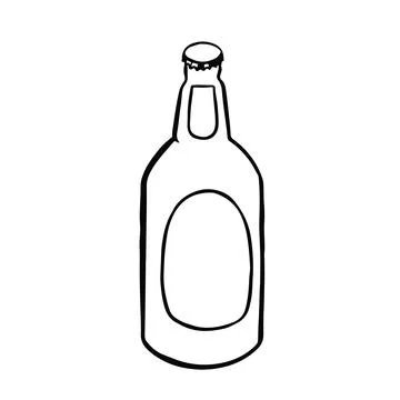 Bottle of dark beer vector illustration Stock Illustration