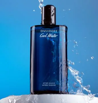 Bottle of Davidoff aftershave. Stock Photos