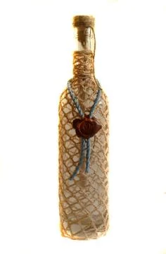 Bottle decorated grid Stock Photos