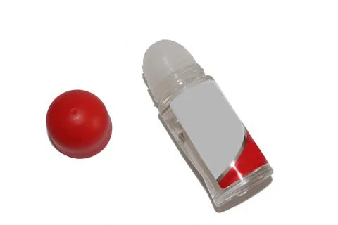 Bottle of deodorant in white background Stock Photos
