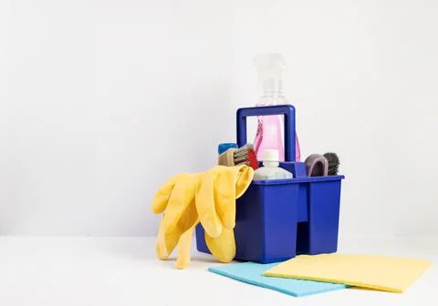Bottle with detergent on a white background. Foto stock