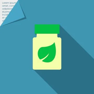 Bottle of dietary supplement Stock Illustration