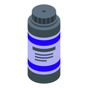 Bottle digital printing icon, isometric style 스톡 일러스트