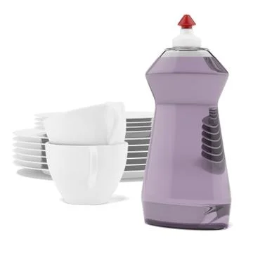 Bottle of dishwashing liquid Illustrazione stock