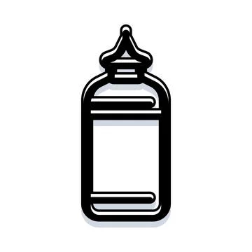 Bottle dispenser line style vector icon design Stock Illustration