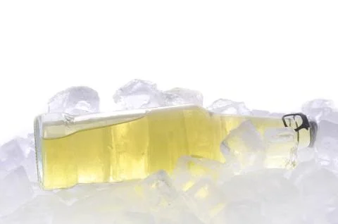 Bottle with  drink Stock Photos