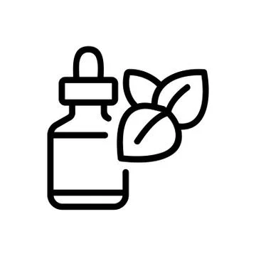 Bottle of elixir oregano icon vector outline illustration Stock Illustration