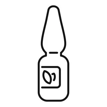 Bottle of essential oil with leaf logo for aromatherapy Stock Illustration