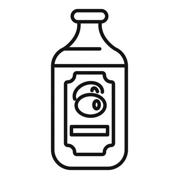 Bottle of extra virgin olive oil for cooking and salad dressing Stock Illustration