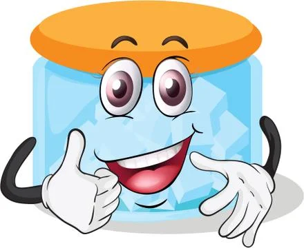 A bottle with a face Stock Illustration