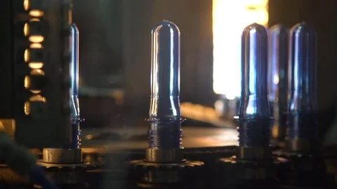Bottle factory. Industrial machine-tool. Production. Stock Footage 83086402