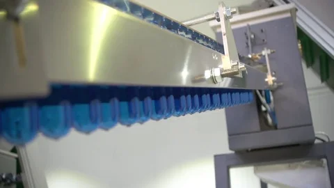 Bottle factory. Industrial machine-tool. Production. Stock Footage 83086451