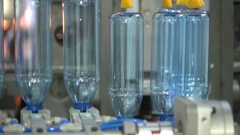 Bottle factory. Industrial machine-tool. Production. Stock Footage 83086644